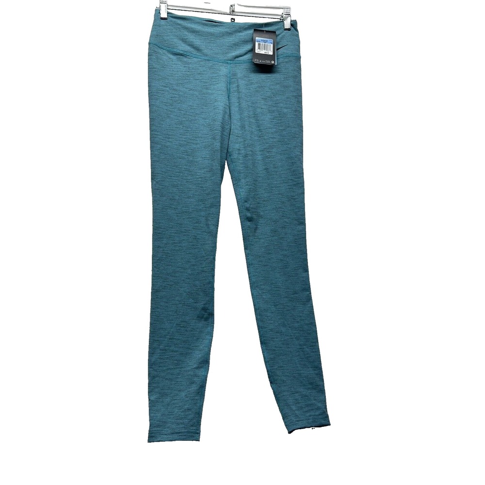 Nike Dri-Fit Womens Medium Blue Nylon Blend Athletic Leggings NEW (G5)